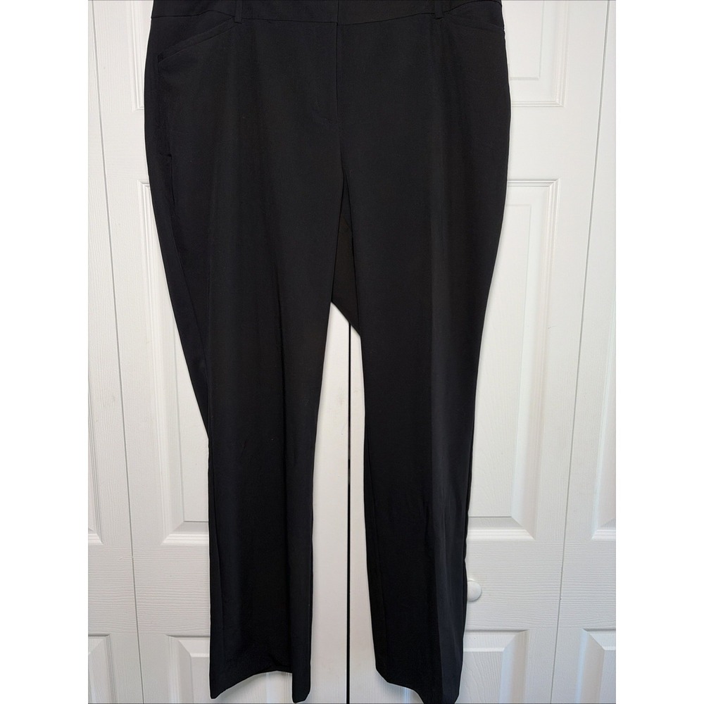 Liz Claiborne Contoured Waistband Dress Pants Womens Size 16W Black Professional